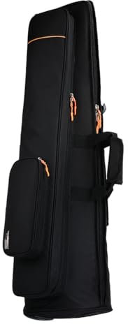 Vaguelly Posaune Tasche Alto/Tenor Posaune Schulter Tasche Oxford Wasserdicht Posaune Tragetasche Posaune Schultertasche Rucksack Tenor Bass Posaune Gigbag mit 16mm Polsterung, 2 Vordertasche Schwarz