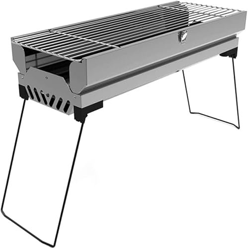 MYVVKIA Parrilla De Barbacoa Barbacoa Portátil Parrilla De Barbacoa Plegable Al Aire Libre Parrilla De Carbón Ahumado Barbacoa De Escritorio para Fiesta De Barbacoa En El Jardín