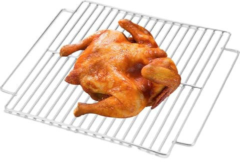 Sirseon Griglia per barbecue in acciaio inox, griglia in acciaio inox, griglia per esterni per arrostire, griglia in acciaio inox, griglia per verdure, gamberetti, pesce