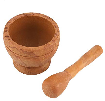 Set di Mortaio e Pestello in Plastica, Frantoio Manuale per Erbe Aromatiche Ciotola per Macinare Aglio per Utensili da Cucina Domestici 11 X 9 Cm (WPKD BLUEIYg8k520pbxn-01)