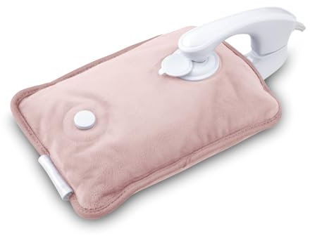 Carmen Rechargeable Hot Water Bottle & Cosy Hand, Body Warmer, Fast Heating, No Refill, Over Heat Protection, Portable Heating Pad for Pain Relief Cramps, Automatic Temperature Control, Pink