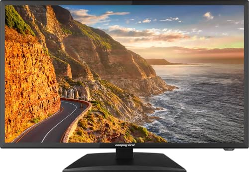 Camping First 22″ Smart TV V2 – Televisore 54,6 cm con triplo tuner, Android 11.0, WLAN/LAN, CI+, USB, Bluetooth, 12 Volt – Nero