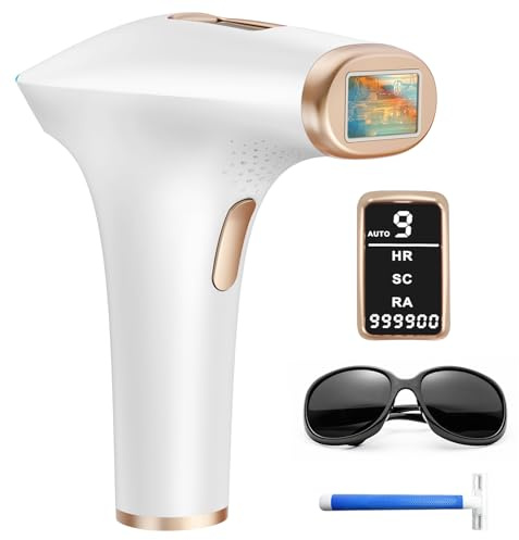 TIIMAGIC Epilatore Luce Pulsata, 3-IN-1 HR/SC/RA Epilatore Laser con 999,900 Flashes Luce Pulsata, 9 Livelli di Energia IPL Laser Peli Depilatore per Bikini, Gambe, Viso, Corpo, Donna/Uomo