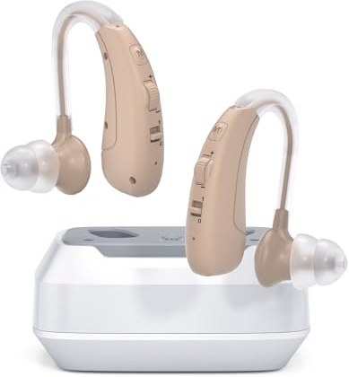 HIBRIQ Soundgerät mit einstellbarer Lautstärke und 4-Mode, intelligente Geräuschunterdrückung Desktop Ladegerät, Sprachverstärkungsgerät