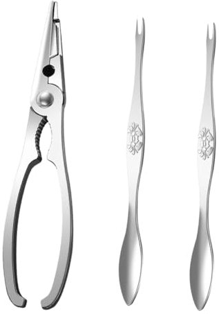 Holibanna 1Set Strumenti per Mare Acciaio Inossidabile Pinze e Forchette per Utensili Resistente Aragoste e Crostacei