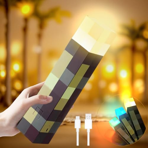 BRIMOREA Antorcha LED de pared, lámpara de pared, lámpara de noche, recargable por USB, 4 colores, portátil y montaje en pared, perfecta para habitación de los niños, jugadores, jardín y decoración