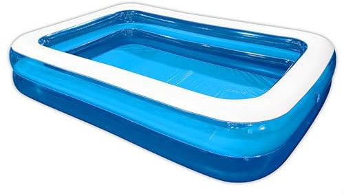 Aufblasbarer Pool Familienpool für Kinder & Erwachsene – Sommer Gartenschwimmbad, komfortabel, 305x183x50cm
