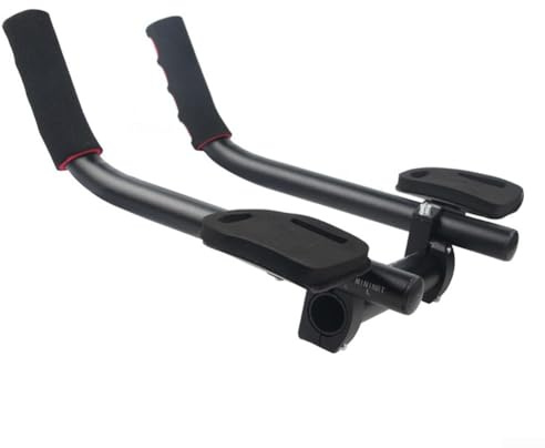BlissfulAbode Adjustable Bicycle for TT Handlebar Bars Cycling Rest Extensions Aluminum Alloy Time Trial Triathlons Aerodynamic Handlebar Mount With Hand Rest Pads For Mountain Road Bike(0608type)