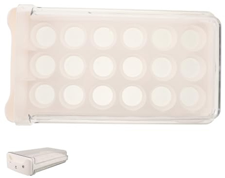 LABRIMP Organizador de Huevos para Frigorífico con Cajón Extraíble Caja de Almacenamiento Transparente Apilable Soporte Durable para Huevos para Cocina y Refrigerador