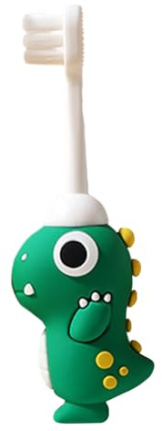 Spazzolino da denti morbido per bambini, spazzola delicata per bambini, detergente sicuro per i denti dei bambini, spazzolino da denti con dinosauro, spazzolino da denti con manico antiscivolo, per