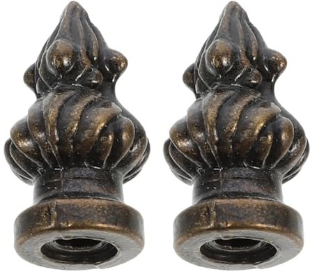 OATIPHO 2 Piezas de Remates de Lámpara Retro de Aleación de Zinc Cabeza de Piña en Acabado Bronce Antiguo Tamaño 18X34 MM Decoración para Lámparas de Mesa y Arañas Accesorios para