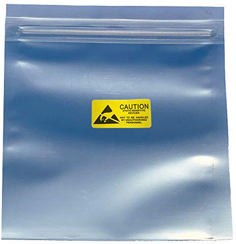 Daarcin Große antistatische Beutel, wiederverschließbare ESD-Beutel, 21 x 24 cm, mit Etiketten für Festplatte, SSD-Festplatte, HDD und elektronische Geräte, 30 Stück