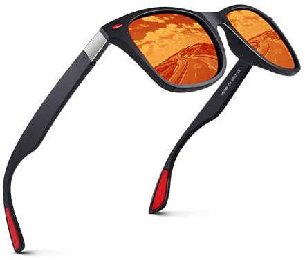 CUQOO Mens Sunglasses - Polarised Sunglasses Men with UV400 Protection, Lightweight & Anti-Glare Glasses for Driving, Cycling & Outdoor Sports