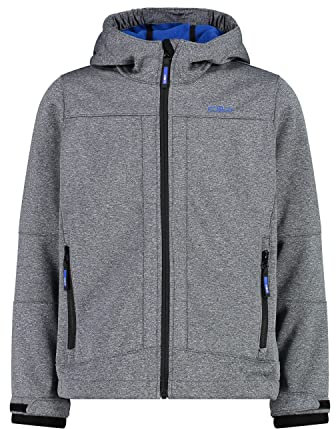 CMP - Kinderjacke mit fester Kapuze, Schwarz Mel.-Royal, 140