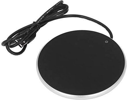 Chauffe-tasse USB Chauffe-tasse de Bureau avec Sous-verre Chauffant Intelligent à Température Constante de 55 °C pour Boisson Chaude à la Maison et au Bureau Ø10,3 Cm (Argent)