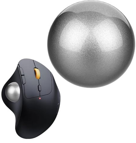 All-New 2024, Trackball 34mm/1.34 Inches Trackball, Replacement Ball for Logitech M575, M570, MX Ergo, ELECOM, Kensington, Perixx, and Other Compatible Trackball Mice, Glossy - Gray