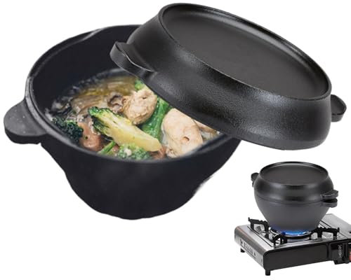 Olla de hierro fundido, horno holandés antiadherente de hierro fundido, horno holandés tradicional de hierro fundido, olla holandesa resistente, olla holandesa de hierro fundido, olla holandesa