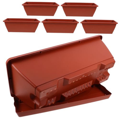 Milisten 6pezzi Contenitore Rettangolare in Plastica Grande Per Piante Per Vaso Riutilizzabile Per Bonsai Decorazione Per Balcone Piccole Piante Verdure e Felci