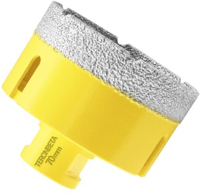 Teronbeta Diamond Core Drill Bit 70mm, M14 Vacuum Brazed Diamond Core Hole Cutter for Tile Porcelain Ceramic Granite Marble,and for Angle Grinder