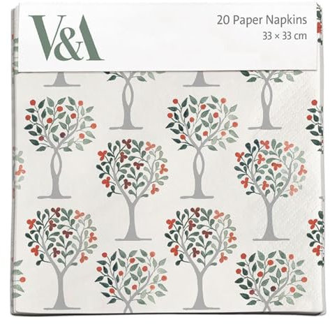 Museums & Galleries Pack of 20 Paper Serviette Napkins - Orchard Trees Design from The V&A Museum - Disposable Tableware