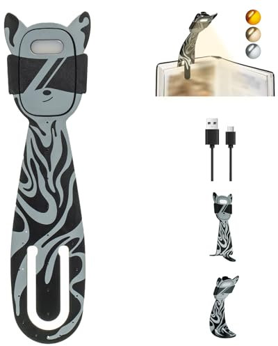 MILA&LOUIS Lampe de Lecture Livre Rechargeable au Lit Mini Liseuse Lumiere LED pour Lire Nuit avec Pince Petite Lumière Gradation USB de Chevet Sans Fil Cute Marque Page (Bringé)