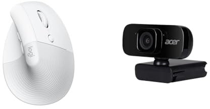 Logitech Lift Ratón Ergonómico & Acer FHD Conference Webcam