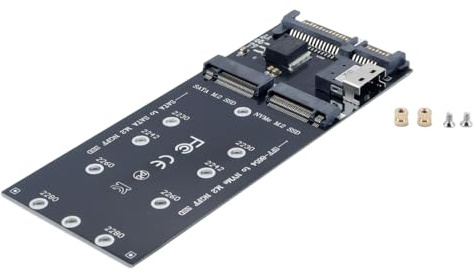 Orivin Adattatore combinato 2 in 1 da SSD M.2 NVME PCIE a SFF-8654 e SSD NGFF SATA a SATA per scheda madre