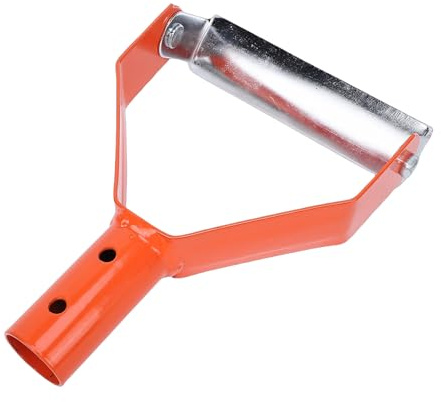 Haofy Outil de Désherbage D'étrier Houe Jardin, Jardinage en Acier au Carbone à Long Manche, Action Poussée et Traction Efficace Robuste dans Les Lits Surélevés, Désherbeur Manuel (Orange)