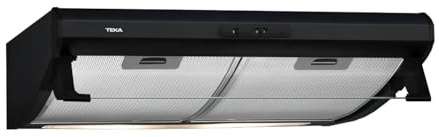 TEKA Campana Extractora Clásica 60 cm, 3 Velocidades, 1 Motor Mecánico, 2 Lámparas LED, Extracción máx. 235 m3/h, Recirculación, Color Negro, C 6310