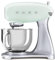 Smeg SMF02PGUK Retro 50's Style Stand Mixer with 4.8L Stainless Steel Bowl, Safety Lock, 10 Variable Speeds, 800W, Pastel Green