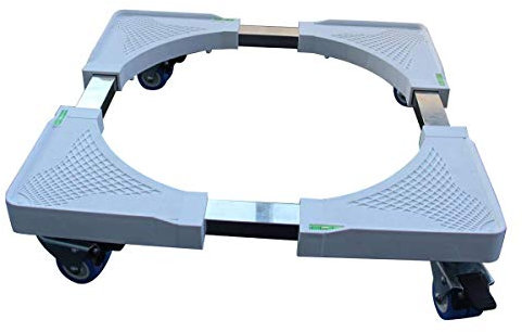 TOPWAY Base Mobile de Réfrigérateur Machine à Laver Réglable 52cm-72cm, 300kg Charge, avec 4 × 2 roues Pivotantes à Frein de Verrouillage Chariot à Roulettes, pour Lave-linge, Sèche-linge