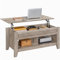 Yaheetech Mesa Centro Elevable de Madera Mesa de Café para Salón con Revistero Mueble de Diseño Moderno 104,5 x 49,5 x (49-61,5) cm Gris