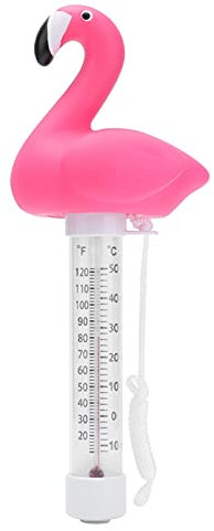 Thermomètre De Piscine Flottant, Thermomètre D'intérieur Extérieur, Thermomètre D'eau En Forme De Flamant Rose Pour Piscine SPA