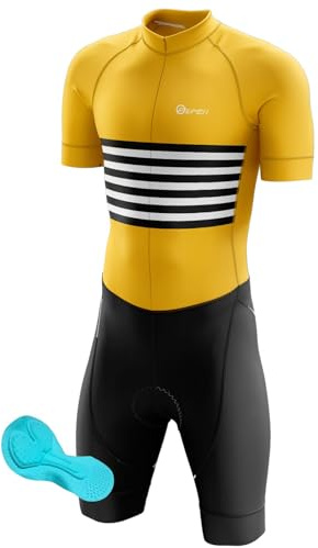 FFFF & OLFEH Traje de Triatlón de Manga Corta para Hombre,Pantalones Cortos Mangas Cortas de Ciclismo Ropa Maillot Transpirable para Deportes al Aire Libre Equipo de Triatlón