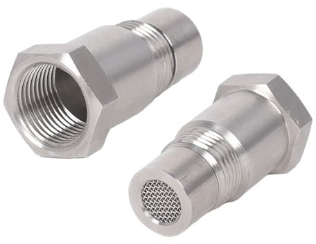 2 adattatori per sonda lambda, M18 x 1,5, adattatore per sensore di ossigeno, in acciaio inox O2, con sensore di ossigeno, distanziatore per auto, universale, con filtro O2
