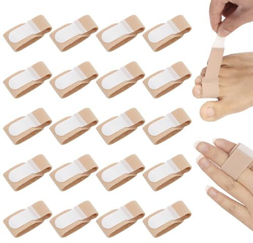 20 pezzi Raddrizzatore per Dita a Martello, Bende Imbottite,Dita a Martello,Stecche per Dita dei Piedi,Correttore per Dita Sovrapposte,Bende Dita Piegate per Correggere le Dita a Martello,Dita Rotte