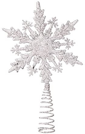 AKTOUR Stelline Scintillanti Cipolla Dorata Rosa Fantasia Top Star di Natale Decorativo Stella Neve Torte Finte Decorative (SL2, One Size)