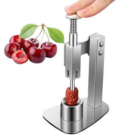 Snocciolatore per datteri – Snocciolatore per datteri, spremiagrumi in acciaio inox | Tocciolatore di frutta multiuso per datteri, frutti di giuggiola, 18,6 x 9,5 cm