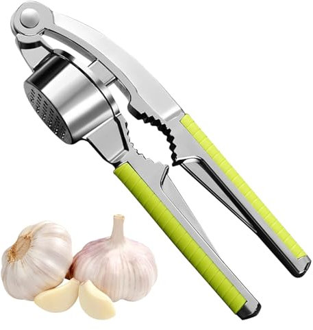 MAYOKIAAR Edelstahl knoblauchpresse,Werkzeug zur Herstellung von zerdrücktem Knoblauch,Rutschfester Griff