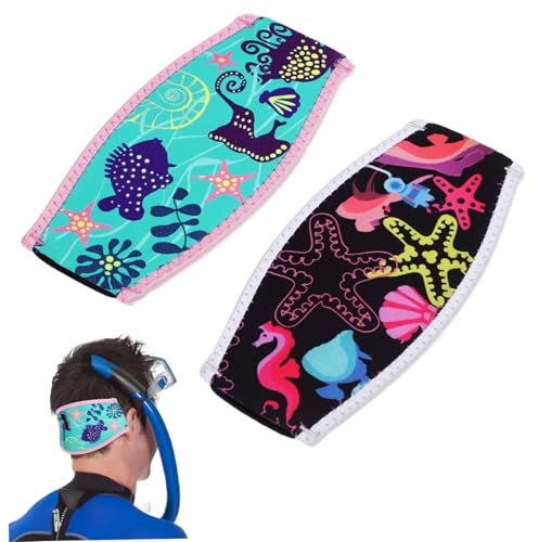 BIUDECO Neopren Tauchmasken Gurtabdeckungen Mit Dekorativem Druck Schwimmmaske Gurtabdeckungen Für Optimalen Halt Und Schutz Ideal Für Tauchen Und Schnorcheln