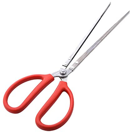 KICHOUSE 1 Pezzo clip multifunzionale morsetto di design seghettato pinza per barbecue pinza per arrosto pinza bbq pinza per granchi cobite aragosta Acciaio inossidabile rosso