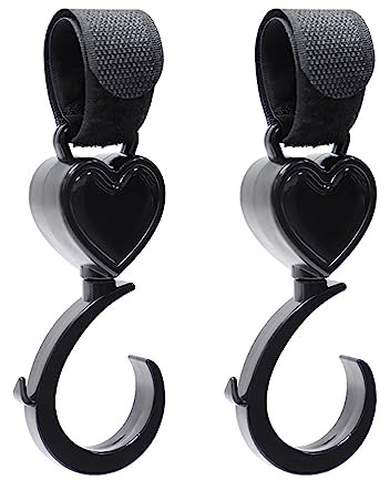 Verbesserter Haken, Taschenhaken, Fahrradhaken, 360 Grad drehbar, für Kinderwagen, Einkaufen, multifunktional