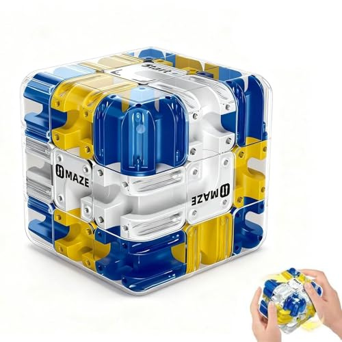 3D Cubo Laberinto, Puzzle Interactivo con Bola, Juego de Habilidad para Entrenamiento Mental y Relajación, Rompecabezas 3D para Niños y Adultos