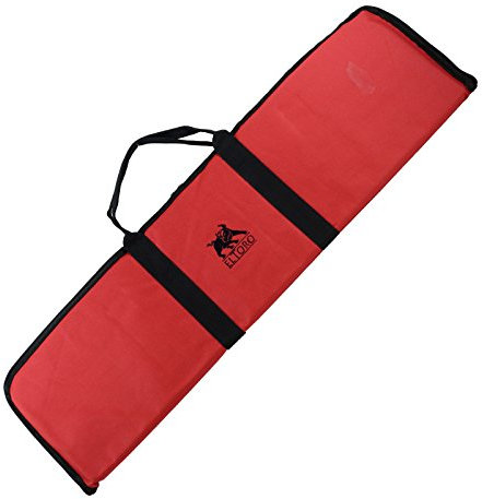 elToro Dynamic Base Bag Tube – gepolsterte Bogentasche mit Innenfächern – robust, leicht & praktisch – mit Halterung für Pfeilröhre – ideal für Recurve- und Sportbögen - Farbe: Rot