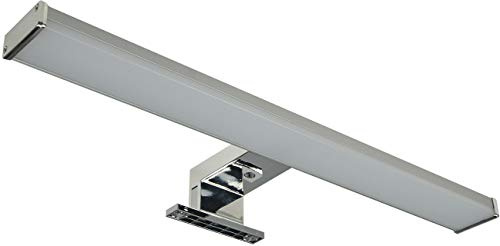 ChiliTec LED Spiegelleuchte 40cm Badezimmerleuchte IP44 230V Badbeleuchtung 1080 Lumen Licht Neutralweiß Gehäuse Alu Farbe Silber