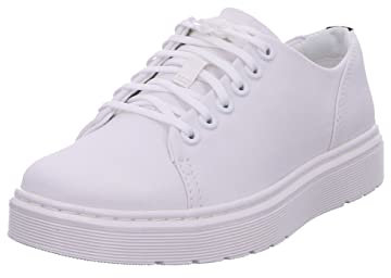 Dr. Martens Herren 6 Eye Shoe Sneaker, White 10 Oz Canvas, 45 EU