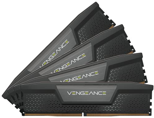CORSAIR Vengeance DDR5 RAM 128GB (4x32GB) hasta 5600MHz CL40 Intel XMP iCUE Memoria de Ordenador Compatible - Negro (CMK128GX5M4B5600C40)