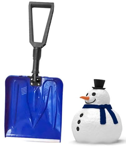 Pala de Nieve Plegable,Pala de Camping Plegable | Pala de ergonómica | Herramienta de Limpieza de Pala de alimentación Multifuncional para Acampada, jardinería, estacionamiento de Entrada