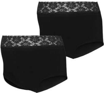 MAMA.LICIOUS Damen Mlheal Hw Lace Panties 2-P Noos, Black, m