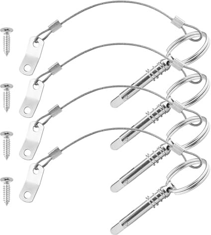 MEAKTSMI Goupilles de serrage rapide en acier inoxydable haute résistance Marine Hardware 6 3 mm 1/4 broches fixation rapide pour l'équipement marin